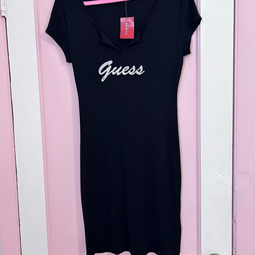 JBL Black Mini Dress with Silver Accents